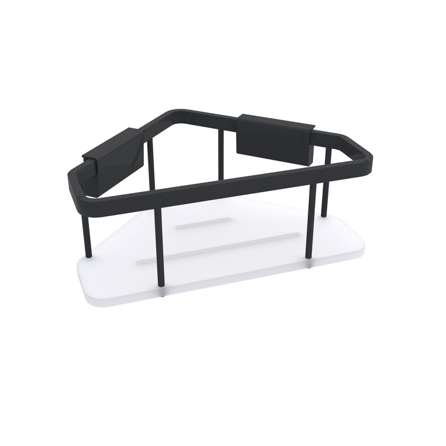 NIMCO Ki-14003-B-90 - Estante de pared de ducha KIBO negro mate/blanco