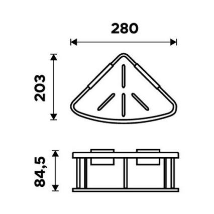 NIMCO Ki 14008-B-26 - Estante de pared de ducha KIBO cromo brillante