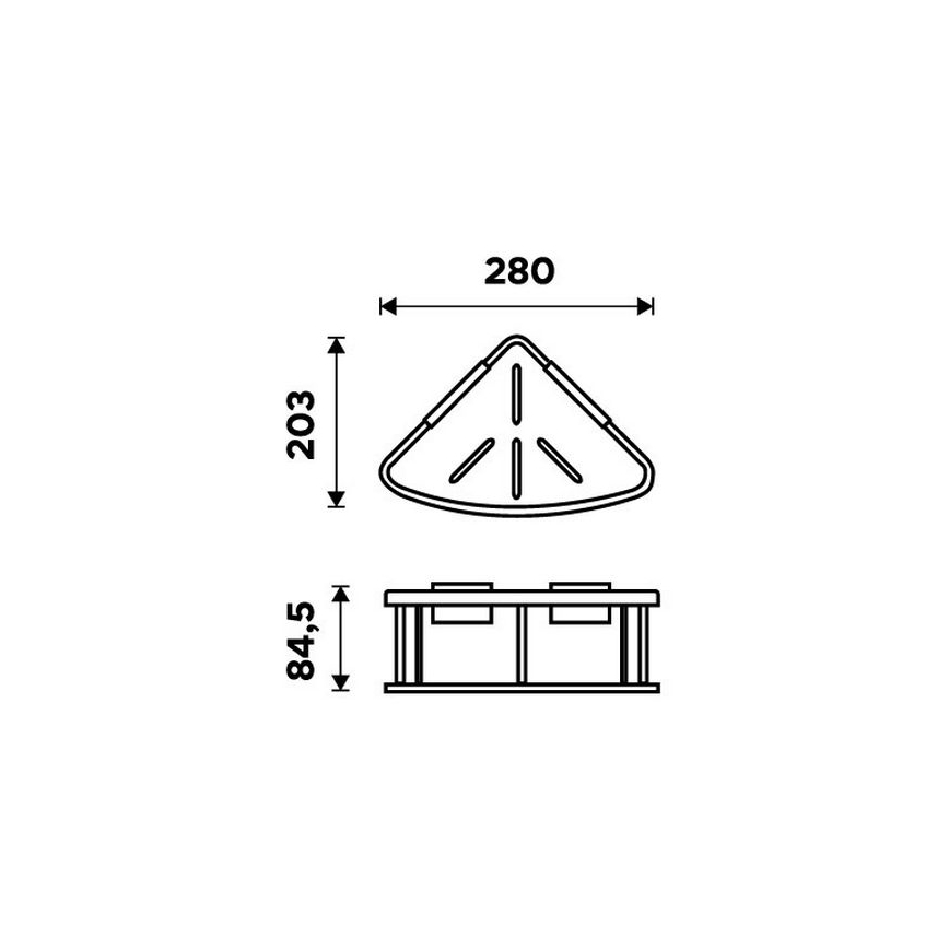NIMCO Ki 14008-B-26 - Estante de pared de ducha KIBO cromo brillante