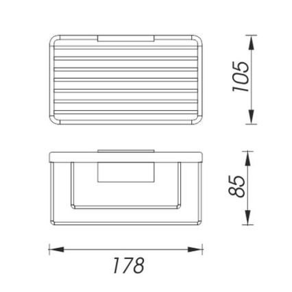NIMCO Ki 14015-26 - Estante de pared de ducha KIBO cromo brillante