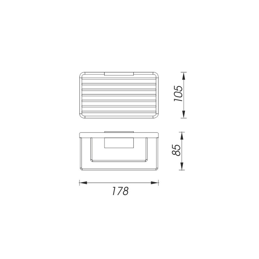 NIMCO Ki 14015-26 - Estante de pared de ducha KIBO cromo brillante