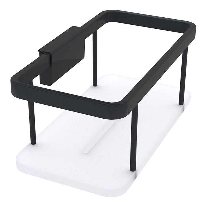 NIMCO Ki-14015-B-90 - Estante de pared de ducha KIBO negro mate/blanco