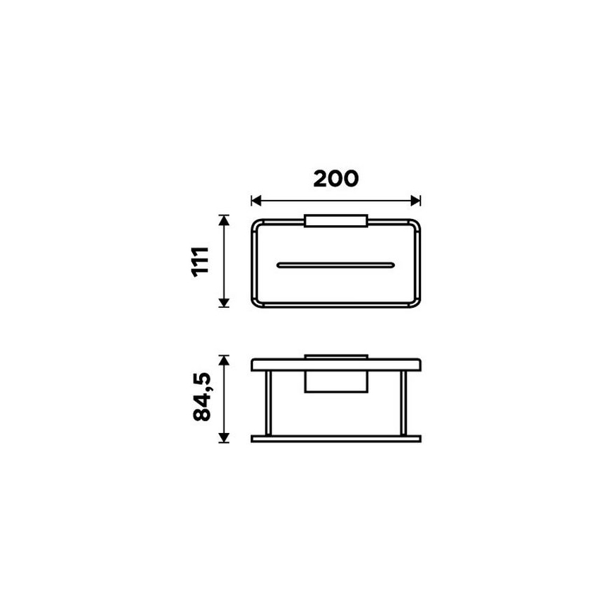 NIMCO Ki-14015-B-90 - Estante de pared de ducha KIBO negro mate/blanco