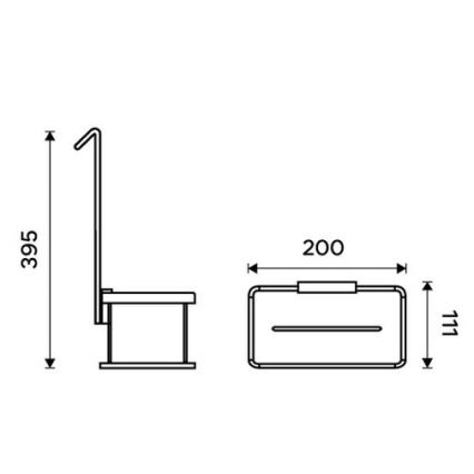 NIMCO Ki 14015H-B-26 - Estante de pared de ducha KIBO cromo brillante