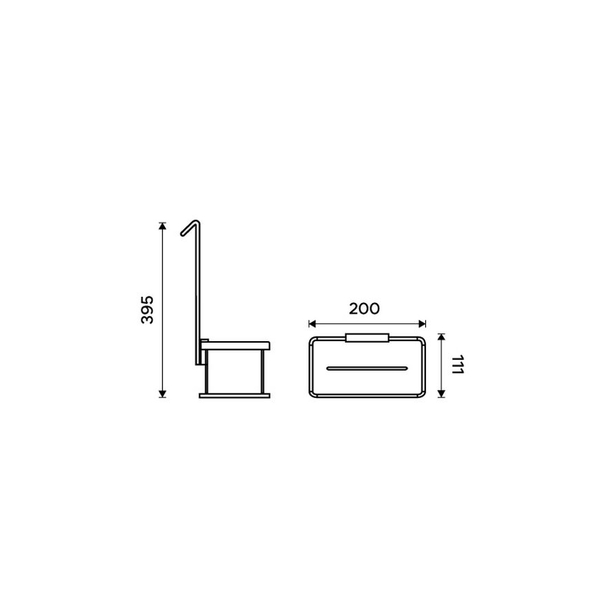 NIMCO Ki 14015H-B-26 - Estante de pared de ducha KIBO cromo brillante