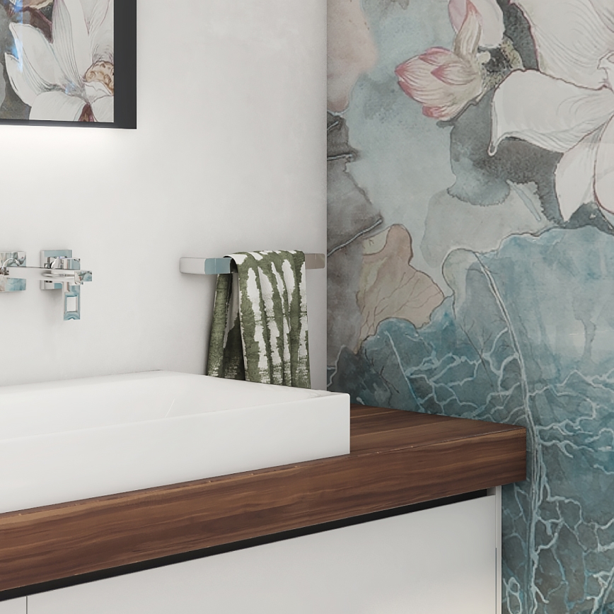 NIMCO MA 29035-26 - Toallero de pared MAYA 36 cm cromo brillante
