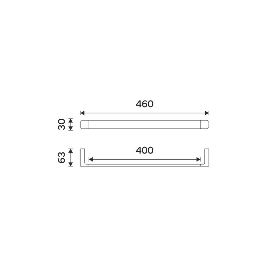 NIMCO MA 29046-26 - Toallero de pared MAYA 46 cm cromo brillante
