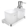 NIMCO MA 2905831C-26 - Dispensador de jabón de pared y soporte para cepillos de dientes MAYA 320 mm mate tarros/cromo brillante