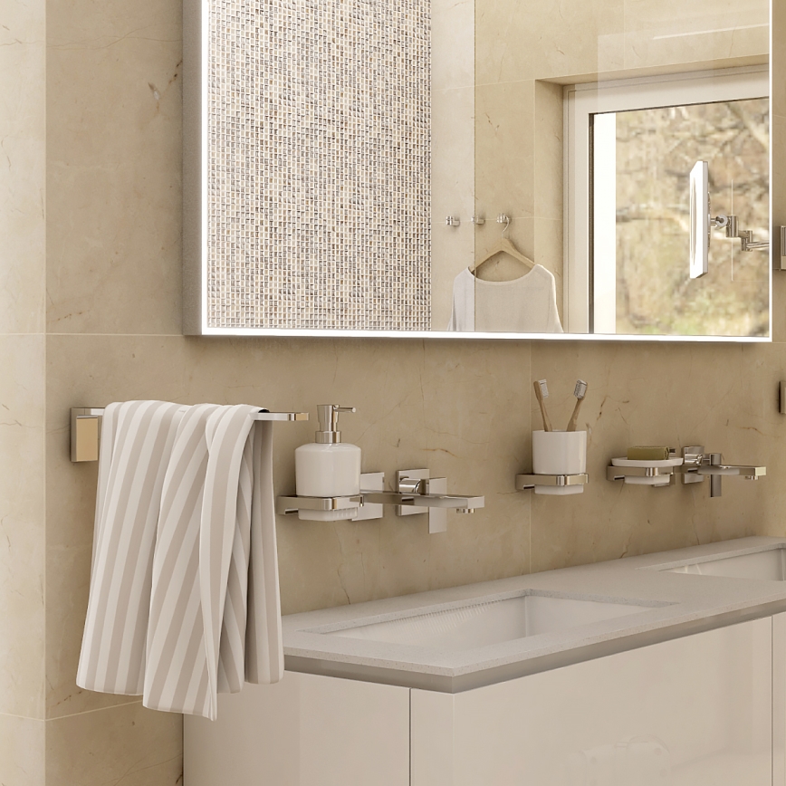 NIMCO MA 29097-26 - Toallero de pared MAYA 37 cm cromo brillante