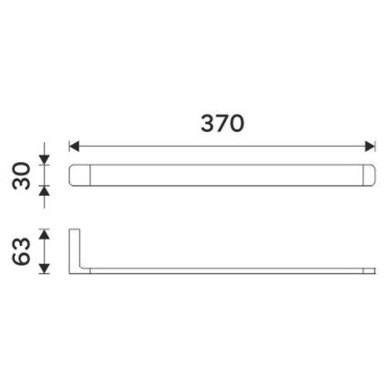 NIMCO MA 29097-26 - Toallero de pared MAYA 37 cm cromo brillante