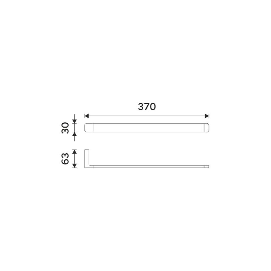 NIMCO MA 29097-26 - Toallero de pared MAYA 37 cm cromo brillante
