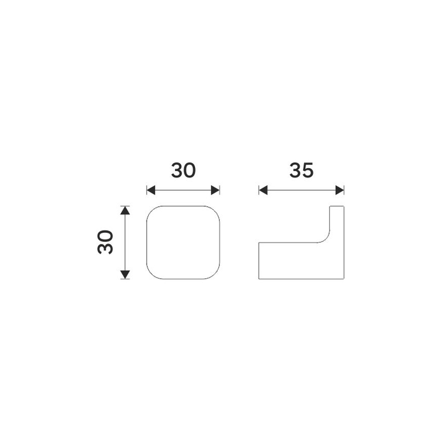 NIMCO MAC 29054-90 - Percha de pared MAYA negro mate