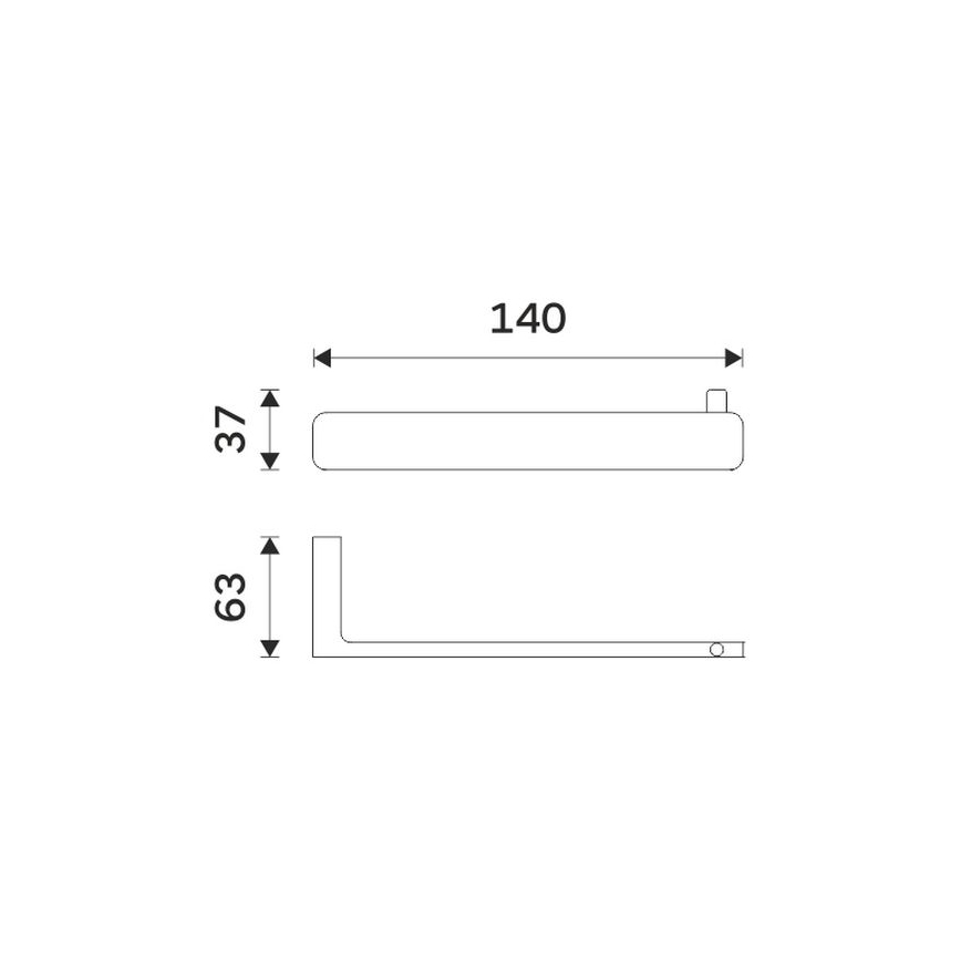 NIMCO MAC 29055-90 - Portarrollos de papel higiénico MAYA negro mate