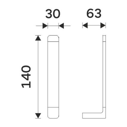 NIMCO MAC 29055R-90 - Portarrollos de papel higiénico MAYA negro mate