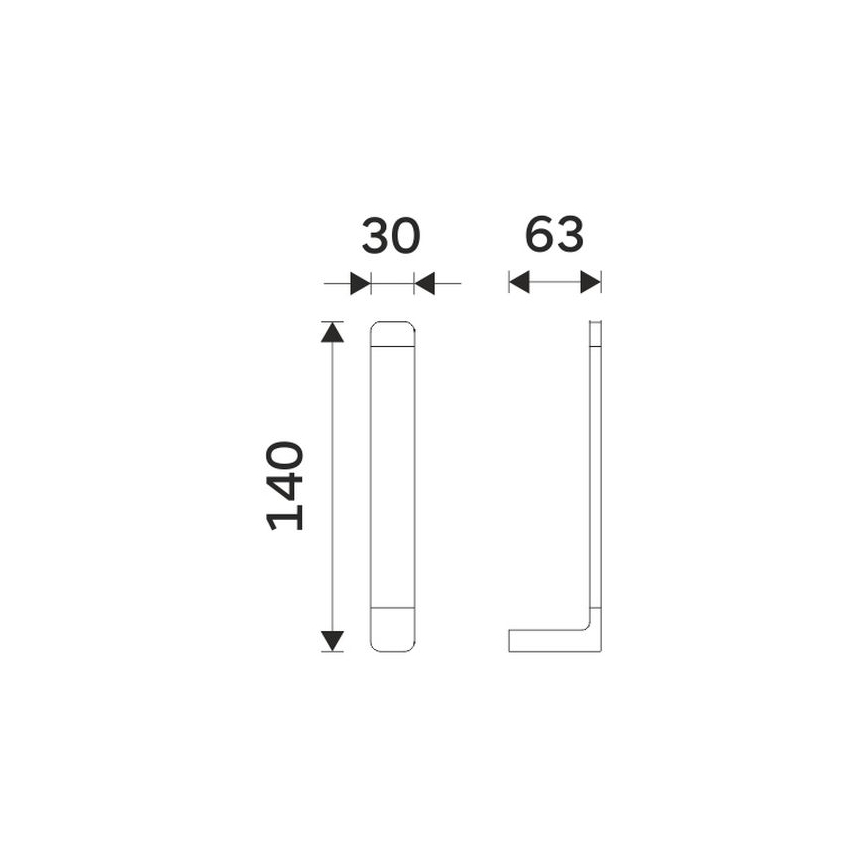 NIMCO MAC 29055R-90 - Portarrollos de papel higiénico MAYA negro mate