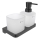 NIMCO MAC 2905831C-T-90 - Dispensador de jabón de pared y soporte para cepillos de dientes MAYA 320 mm mate tarros/mate negro