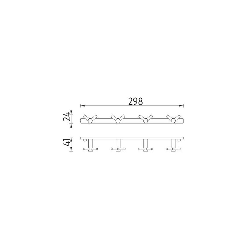 NIMCO MAC 2905831C-T-90 - Toallero de pared BORMO 30 cm cromo brillante