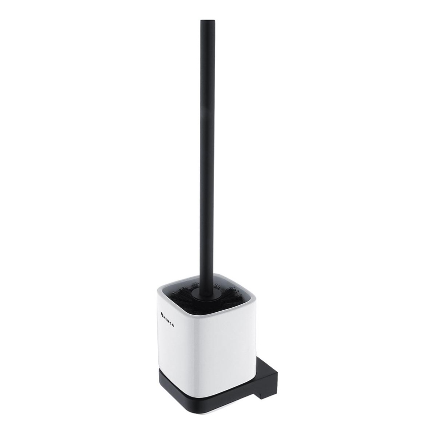 NIMCO MAC 29094KN-90 - Cepillo para inodoro montado en la pared MAYA blanco/negro mate