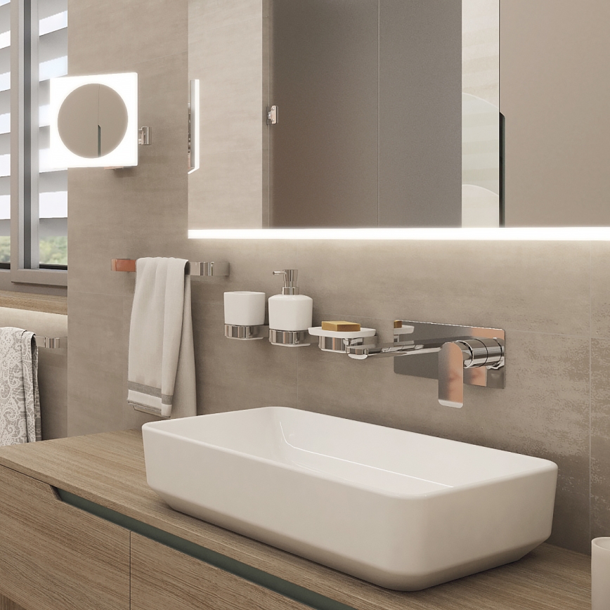 NIMCO NK 30035-26 - Toallero de pared NIKAU 39 cm cromo brillante