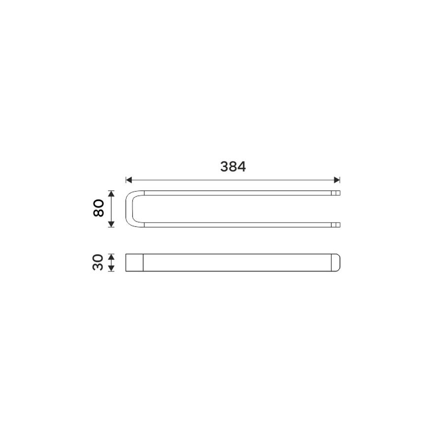 NIMCO NK 30098-26 - Toallero de pared NIKAU 39 cm cromo brillante