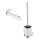 NIMCO NK set-94KN-26 - Cepillo de inodoro montado en la pared y portarrollos de papel higiénico NIKAU blanco/cromo brillante