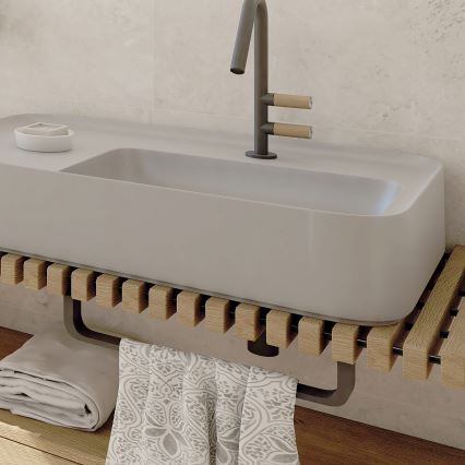 NIMCO NKC 30046-90 - Toallero de pared NIKAU 49 cm negro mate