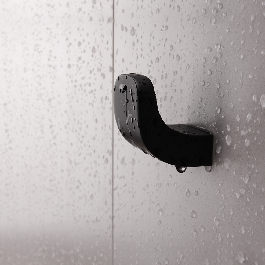 NIMCO NKC 30054-90 - Percha de pared NIKAU negro mate