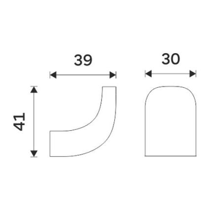 NIMCO NKC 30054-90 - Percha de pared NIKAU negro mate