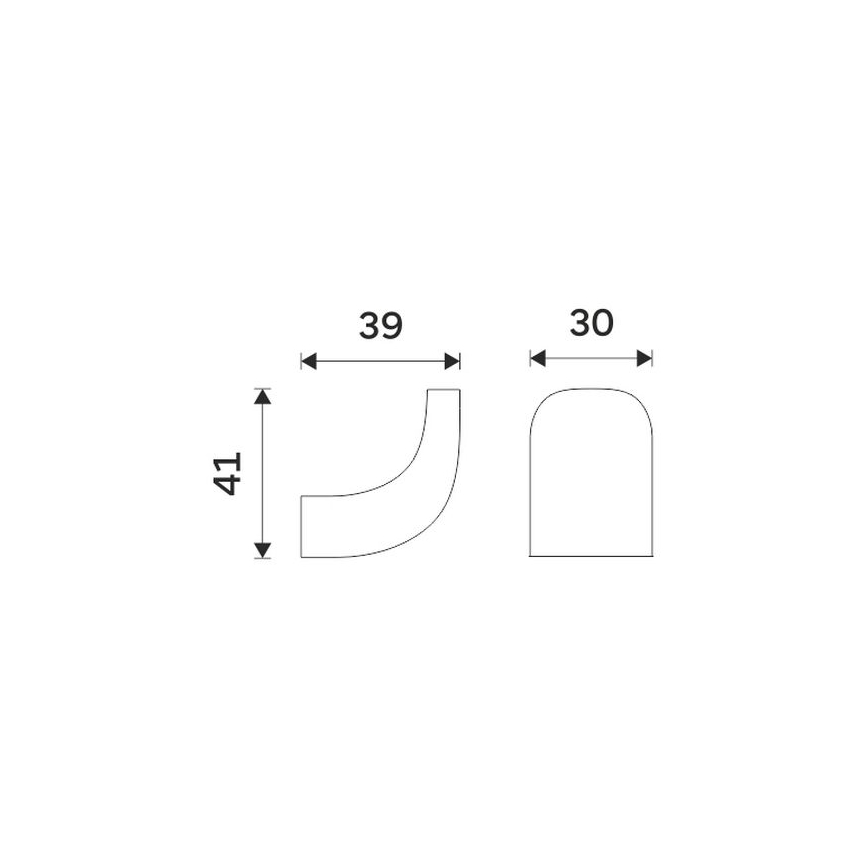 NIMCO NKC 30054-90 - Percha de pared NIKAU negro mate