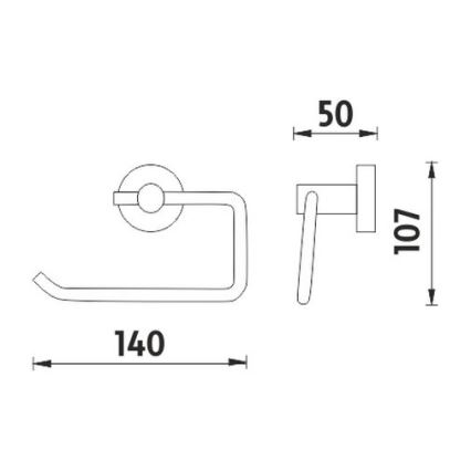 NIMCO UN 13055-26 - Portarrollos de papel higiénico UNIX cromo brillante