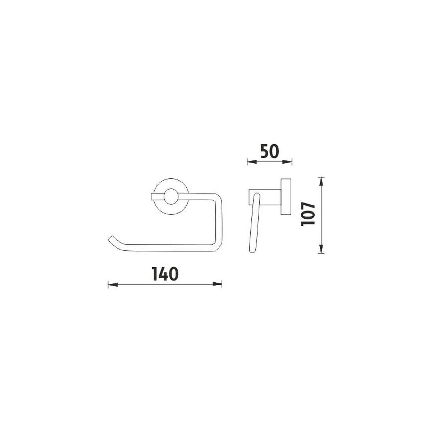 NIMCO UN 13055-26 - Portarrollos de papel higiénico UNIX cromo brillante