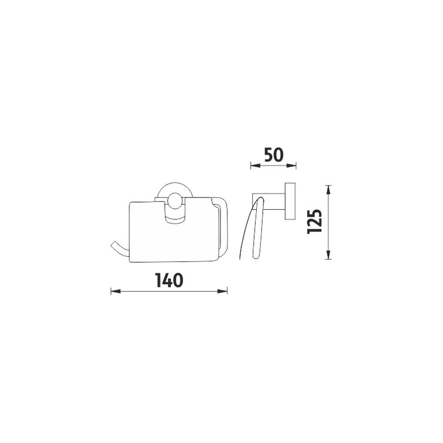 NIMCO UN 13055B-26 - Portarrollos de papel higiénico UNIX cromo brillante