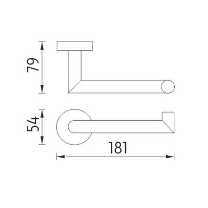 NIMCO UN 13055M-26 - Portarrollos de papel higiénico UNIX cromo brillante