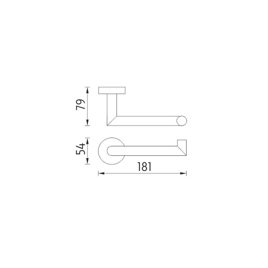 NIMCO UN 13055M-26 - Portarrollos de papel higiénico UNIX cromo brillante