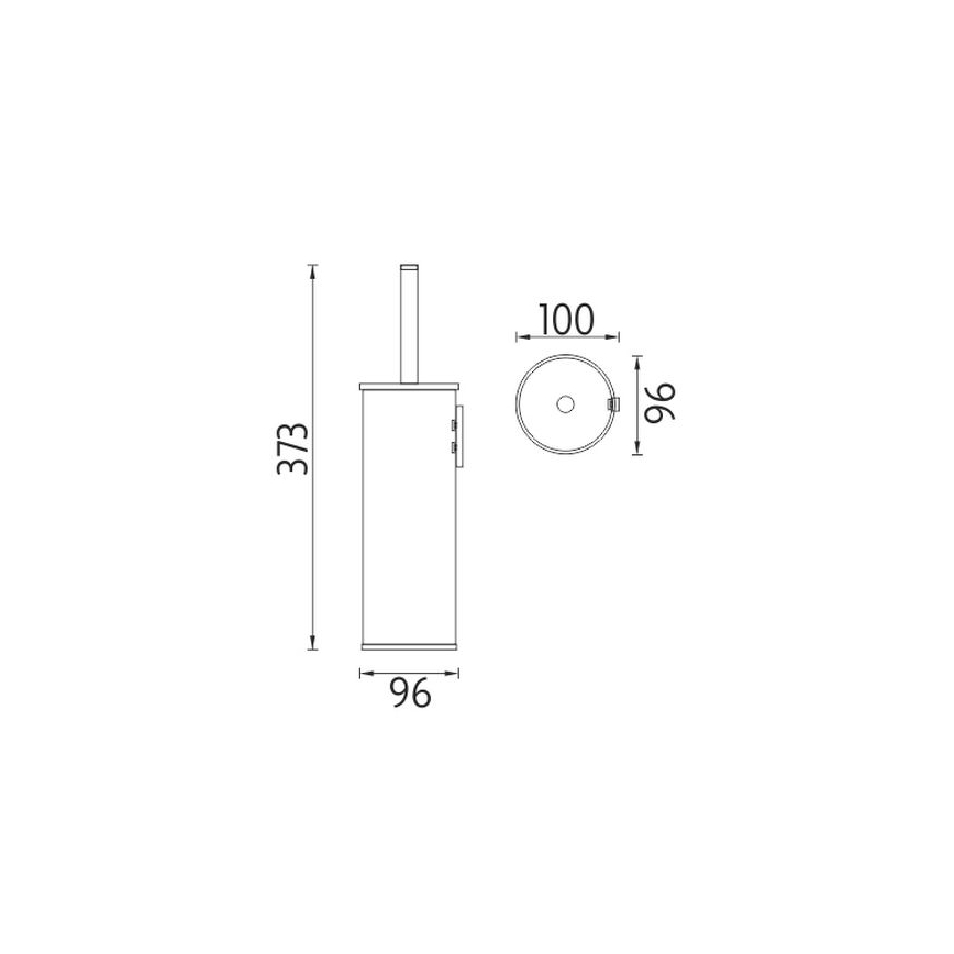 NIMCO UN 13094E-26 - Cepillo para inodoro UNIX cromo brillante