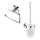 NIMCO UN set-94WN-26 - Cepillo de inodoro montado en la pared y portarrollos de papel higiénico UNIX cromo brillante