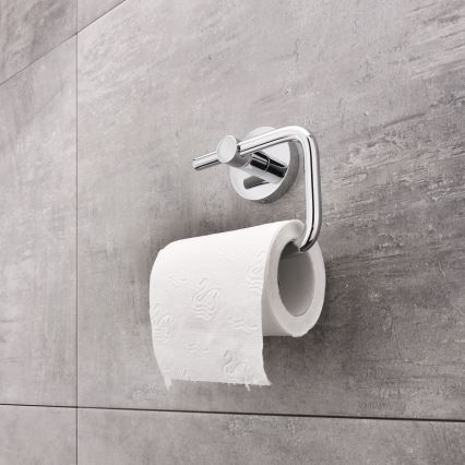 NIMCO UN set-94WN-26 - Cepillo de inodoro montado en la pared y portarrollos de papel higiénico UNIX cromo brillante