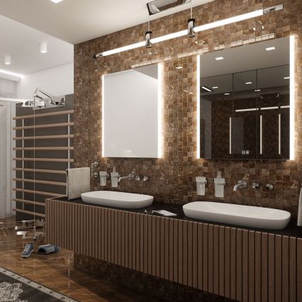 NIMCO ZP 11001VX - Espejo de baño LED regulable con retroiluminación LED/21W/230V 3000-6500K 70x50 cm IP44