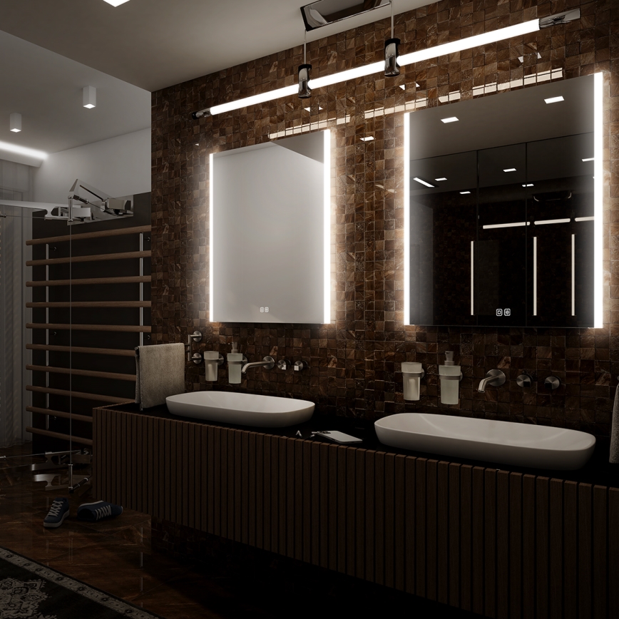 NIMCO ZP 11001VX - Espejo de baño LED regulable con retroiluminación LED/21W/230V 3000-6500K 70x50 cm IP44