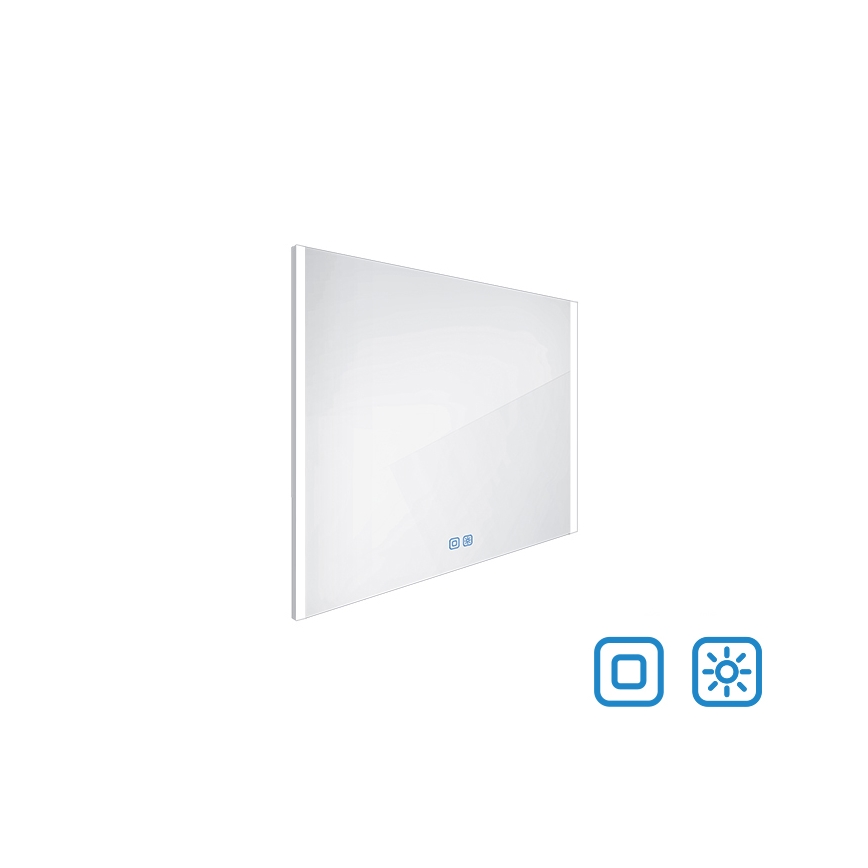 NIMCO ZP 11003VX - Espejo de baño LED regulable con retroiluminación LED/21W/230V 3000-6500K 70x80 cm IP44