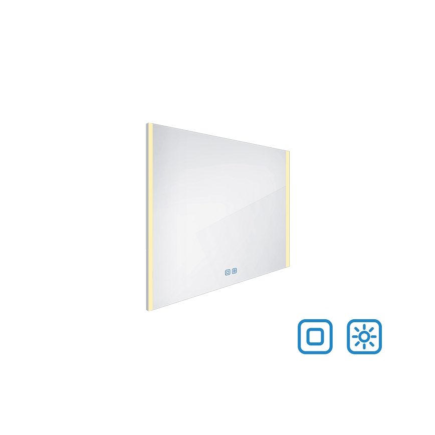 NIMCO ZP 11003VX - Espejo de baño LED regulable con retroiluminación LED/21W/230V 3000-6500K 70x80 cm IP44