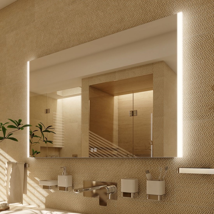 NIMCO ZP 11003VX - Espejo de baño LED regulable con retroiluminación LED/21W/230V 3000-6500K 70x80 cm IP44