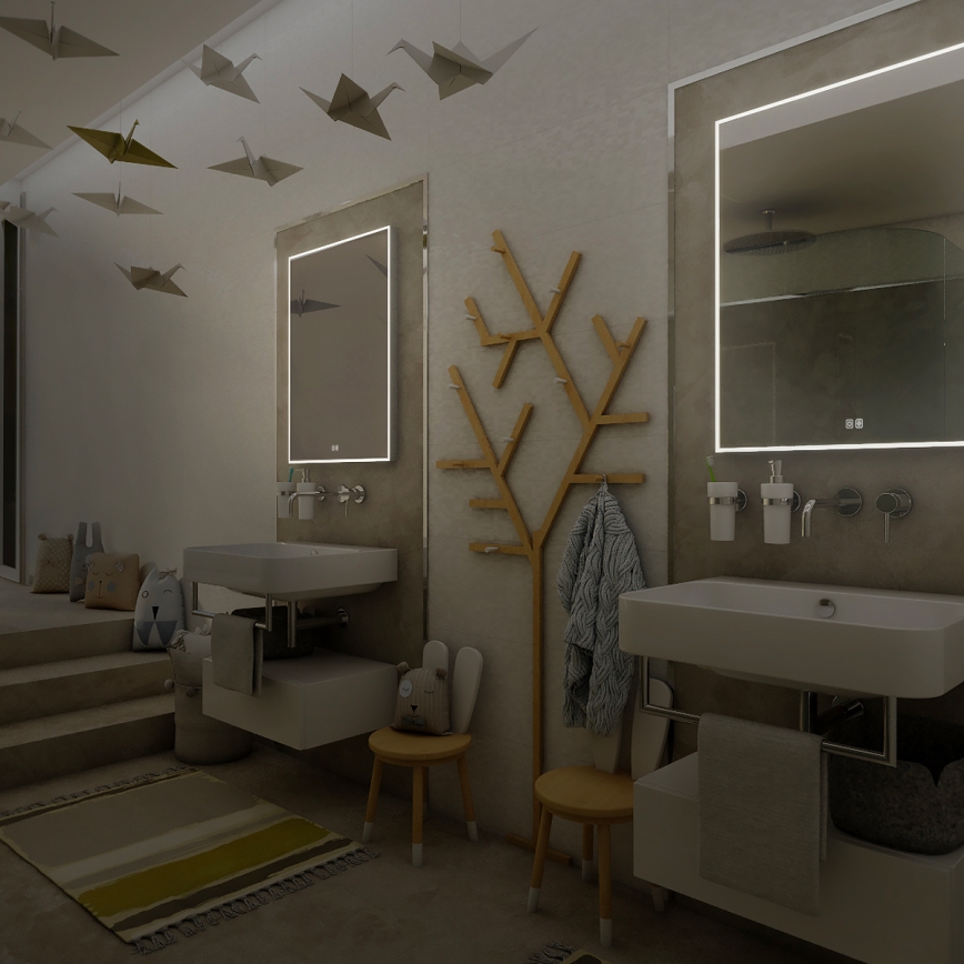 NIMCO ZP 13001VX - Espejo retroiluminado LED regulable para baño LED/35W/230V 3000-6500K 70x50 cm IP44