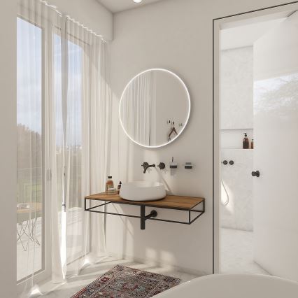 NIMCO ZP 26000R - Espejo de baño con retroiluminación LED LED/26W/230V 6500K diá. 60 cm IP44