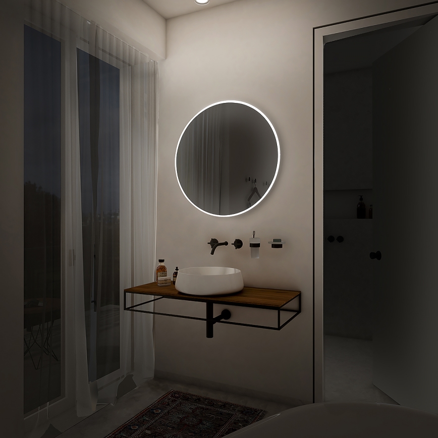 NIMCO ZP 26000R - Espejo de baño con retroiluminación LED LED/26W/230V 6500K diá. 60 cm IP44