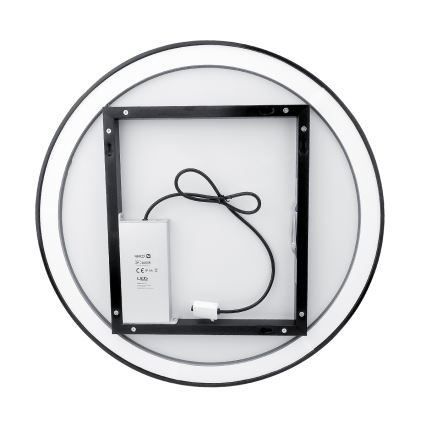 NIMCO ZPC 28001RVX-90 - Espejo retroiluminado LED regulable para baño LED/33W/230V 3000-6500K d. 70 cm negro mate IP44