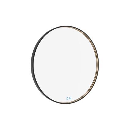 NIMCO ZPC 31001RVX-90 - Espejo de baño LED regulable con retroiluminación LED/22W/230V 3000-6500K diá. 70 cm negro mate IP44