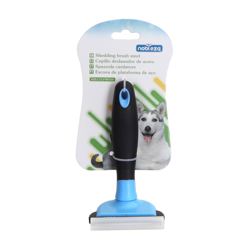 Nobleza - Cepillo para perros y gatos azul 7 cm