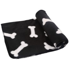 Nobleza - Manta para mascotas 75x75 cm negro