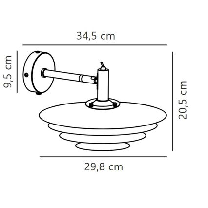 Nordlux - Aplique BRETAGNE 1xG9/25W/230V antracita